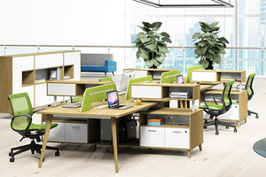 企业事业单位职员胶版组合办公桌椅
